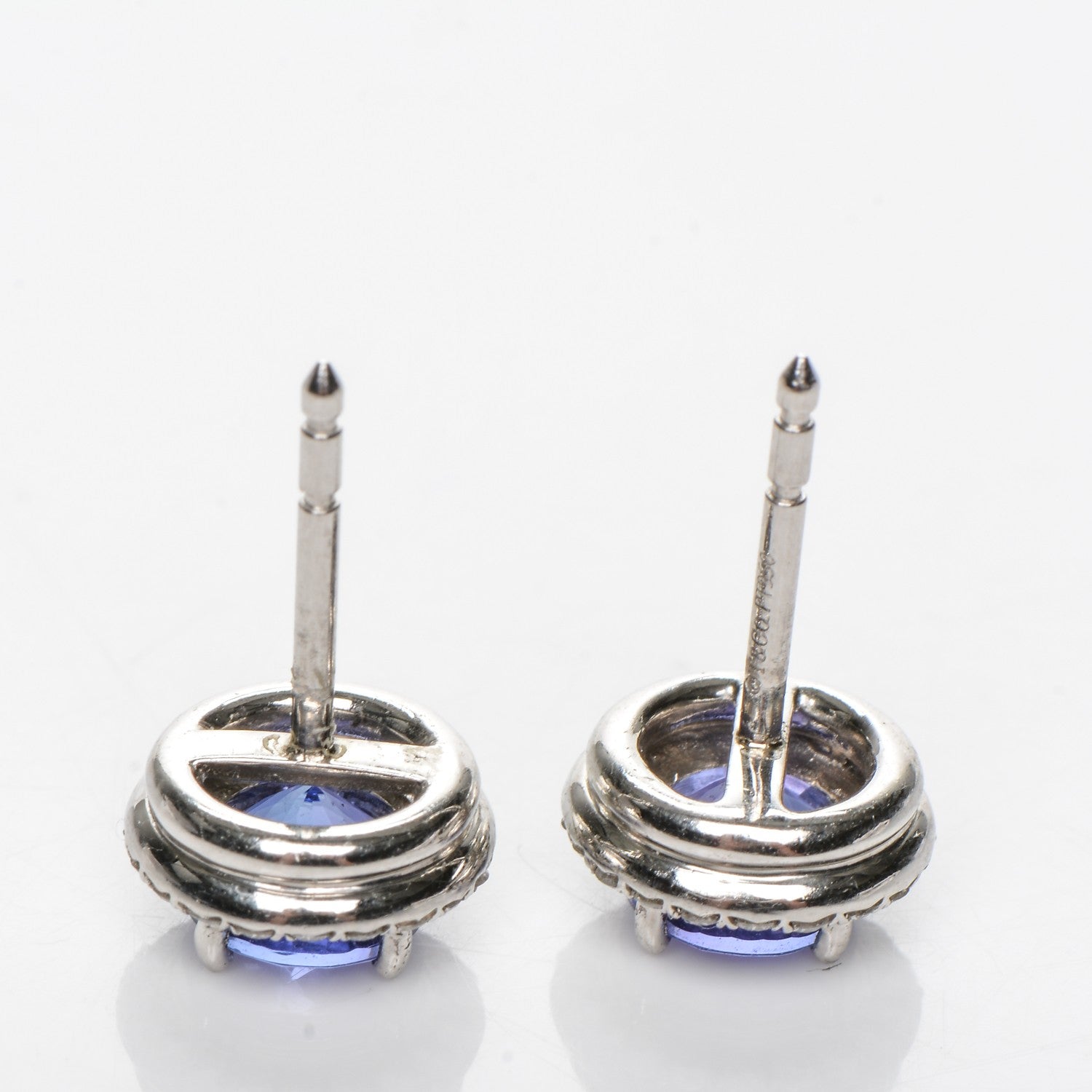 Tiffany Platinum Diamond Tanzanite Soleste Earrings 3 of 5