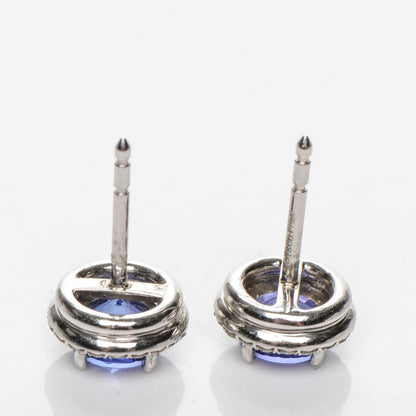 Tiffany Platinum Diamond Tanzanite Soleste Earrings 3 of 5