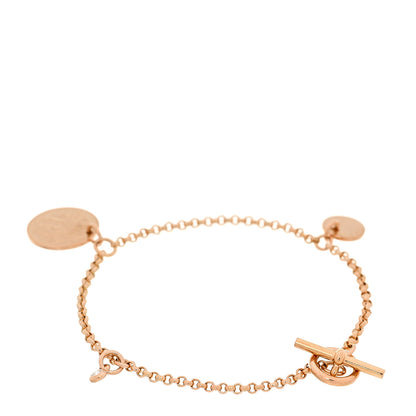 Hermes 18K Rose Gold Diamond PM Ex-Libris Bracelet SH 3 of 6