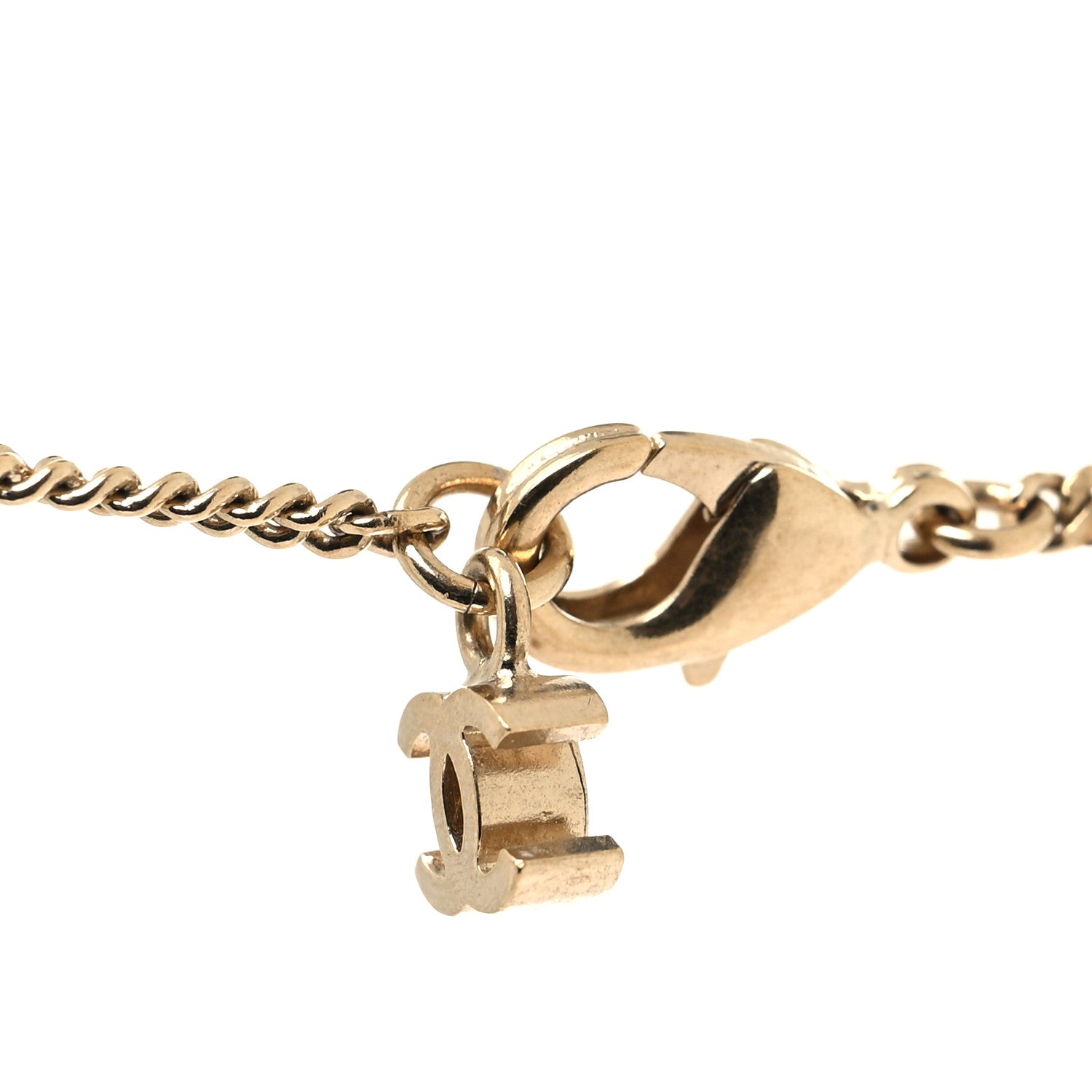 Chanel Metal 3 Charms Necklace Gold 4 of 6