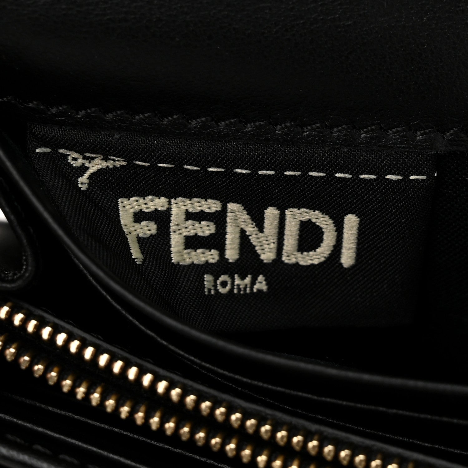 Fendi Vitello Liberty Century Lucido By The Way Continental Wallet On Chain Black 6 of 11