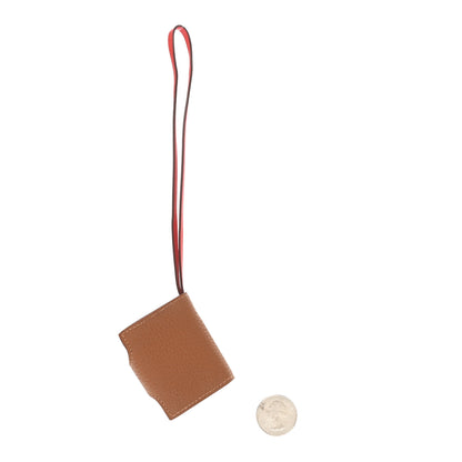 Hermes Togo Swift Nano Ulysse Bag Charm Gold Capucine 2 of 4