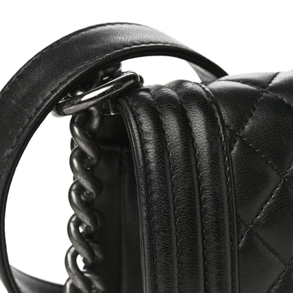 Chanel Lambskin Quilted Small Boy Flap Black 23 of 25