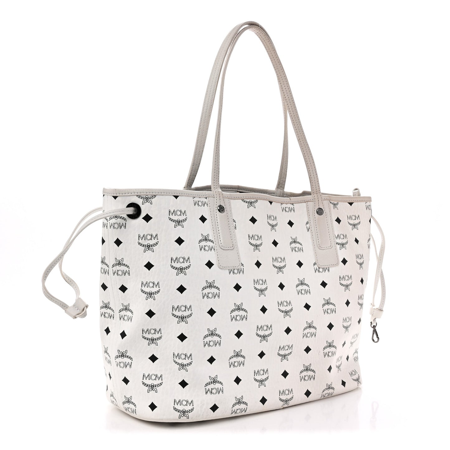 Visetos Medium Liz Reversible Shopper Tote White