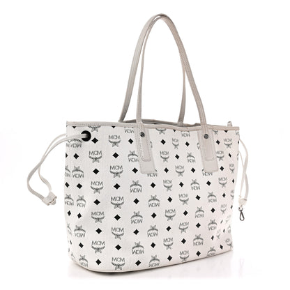 MCM Visetos Medium Liz Reversible Shopper Tote White 5 of 16