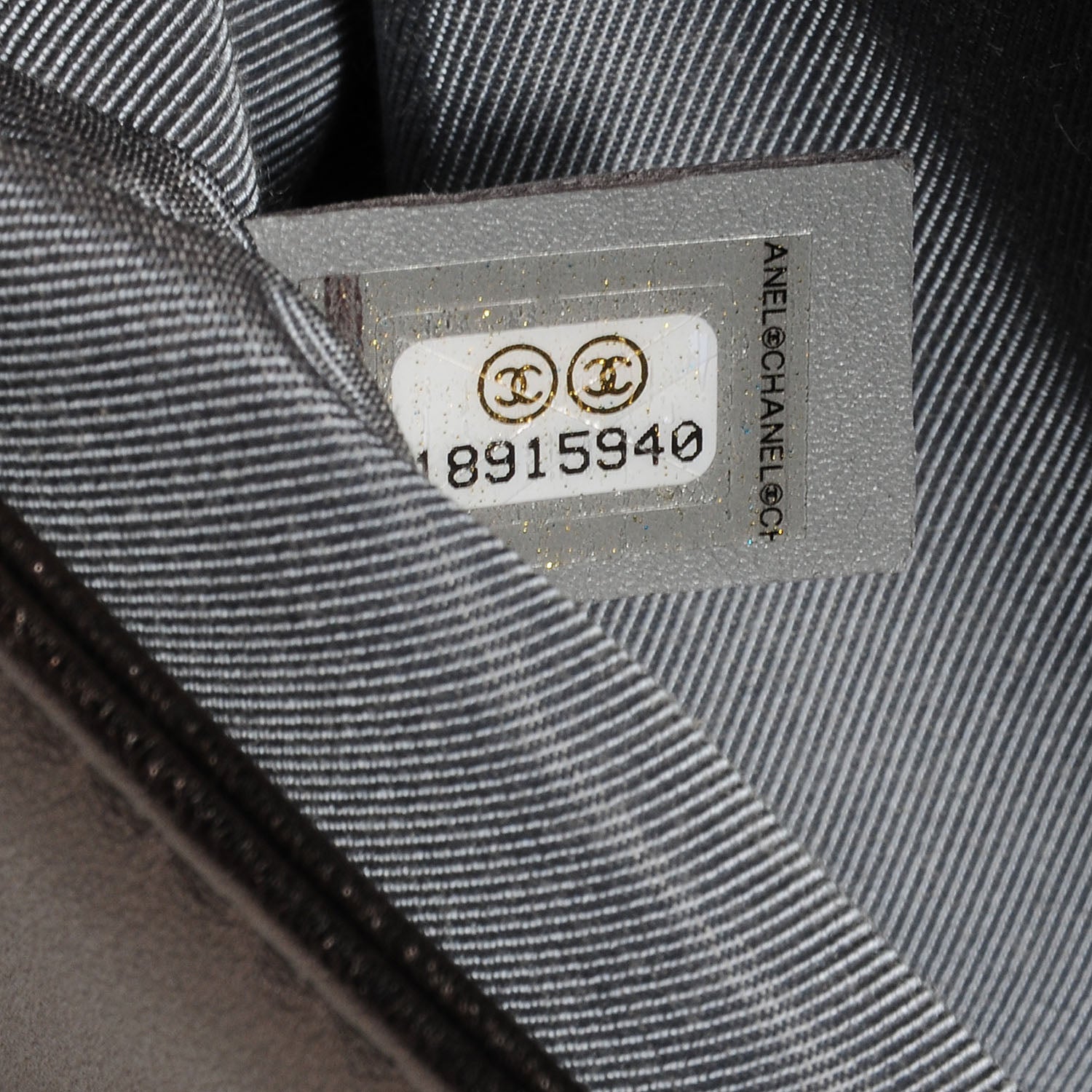 Chanel Metallic Lambskin Perforated Medium Boy Flap Dark Silver 8 of 9