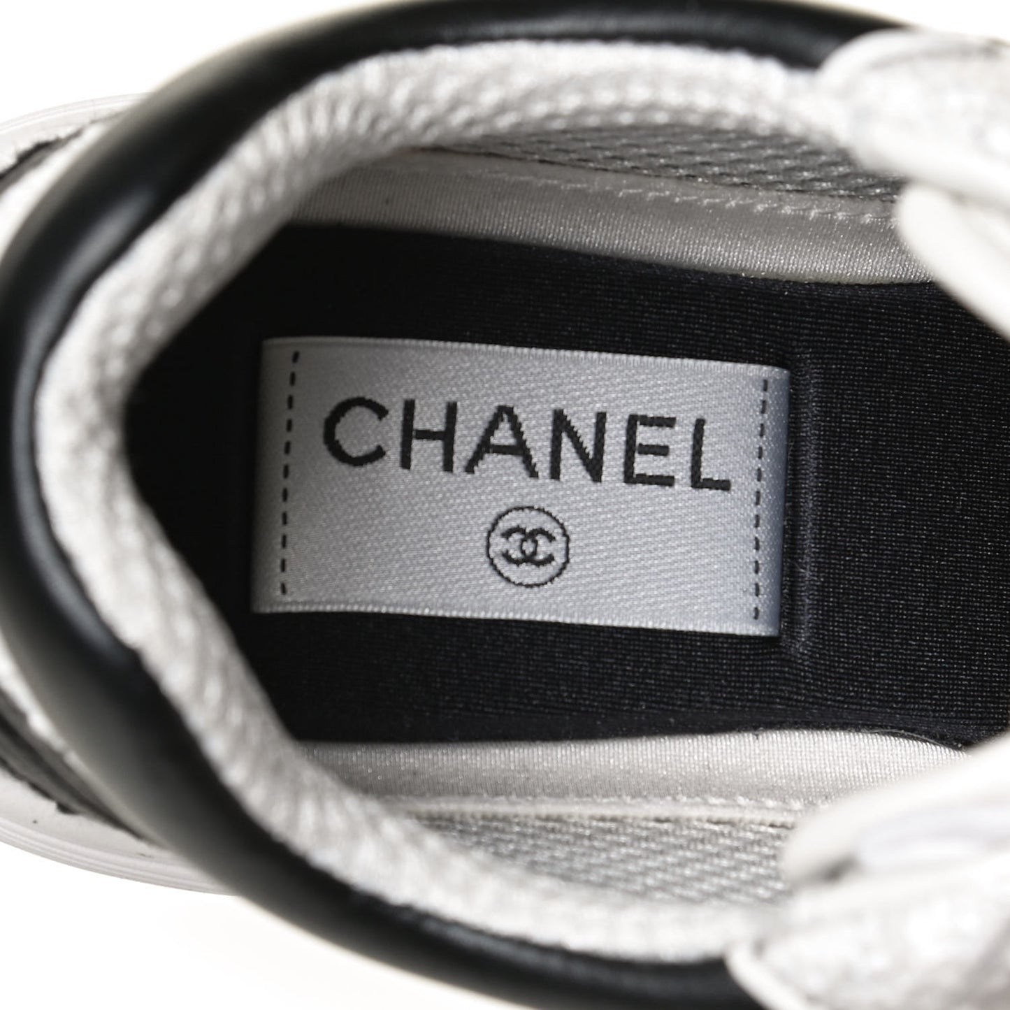Tweed Suede Calfskin CC Sneakers 37 Black White