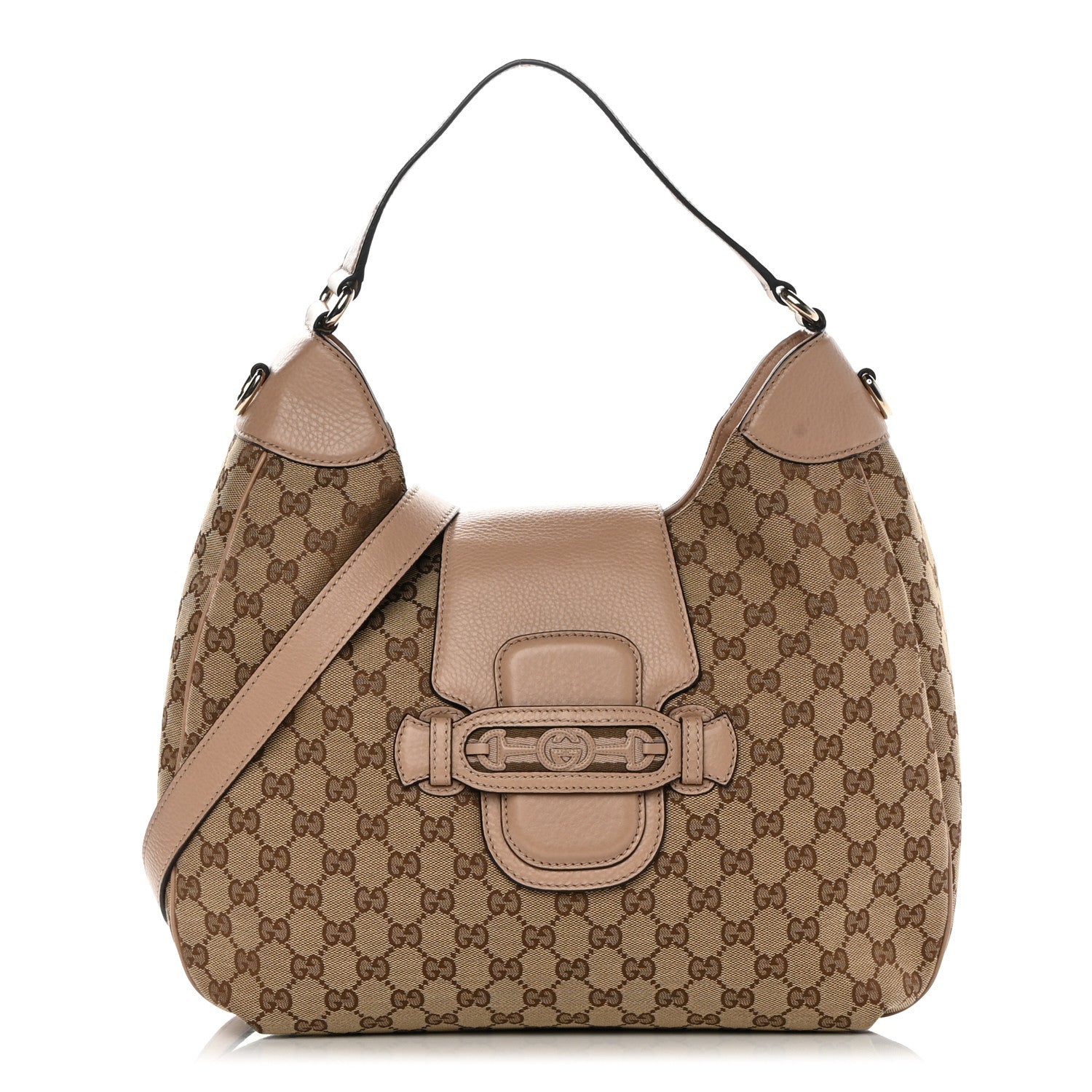 Gucci Monogram Web Medium Dressage Hobo Beige 1 of 13