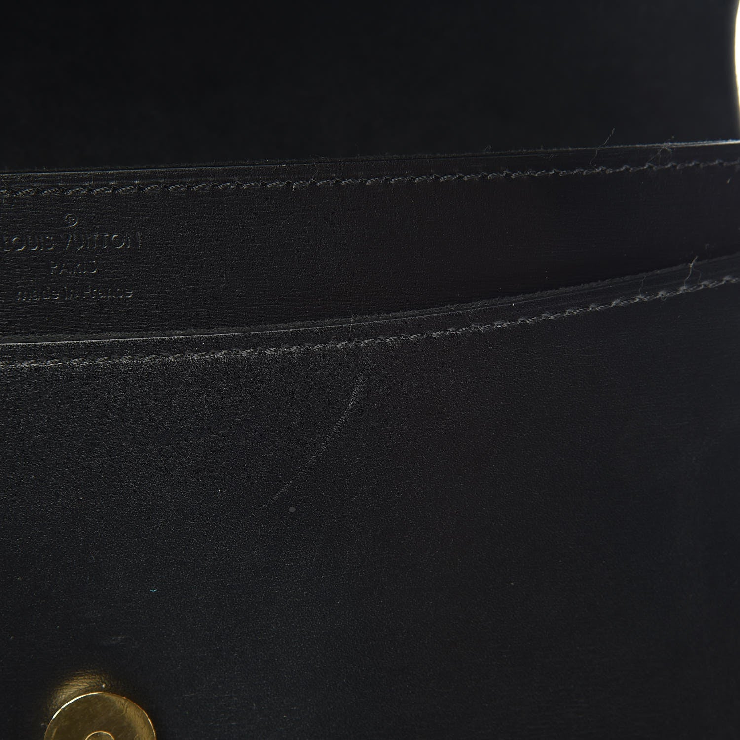 Louis Vuitton Calfskin Chain Louise GM Black 11 of 13