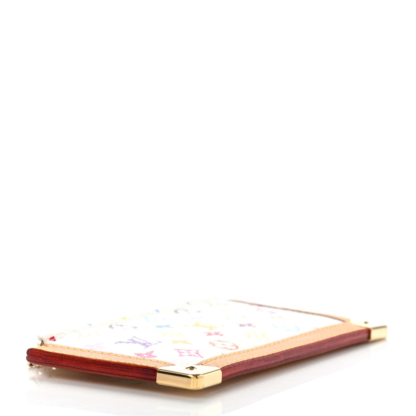 Monogram Multicolor Key Pouch White