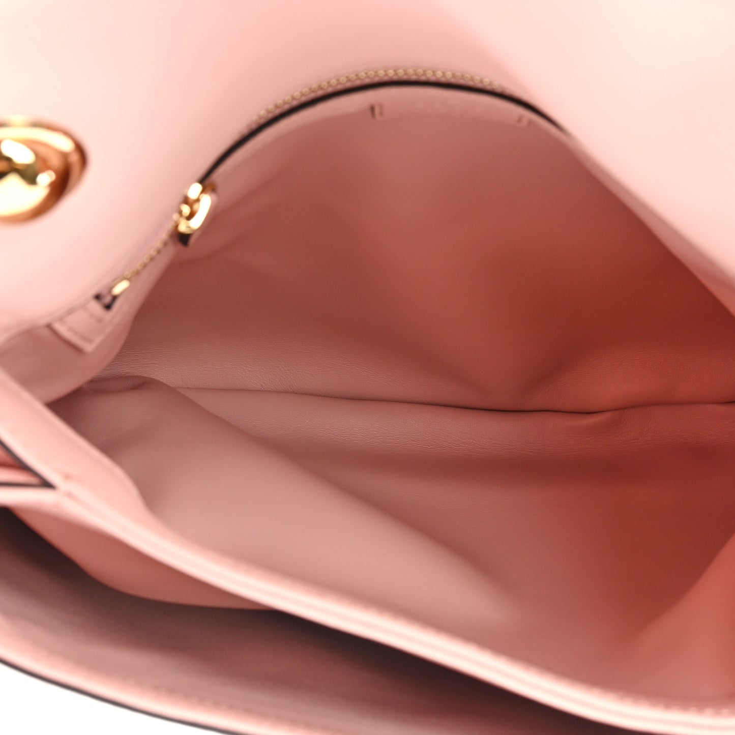 Roxy Calfskin Web Medium Blondie Top Handle Shoulder Flap Bag Powder Pink