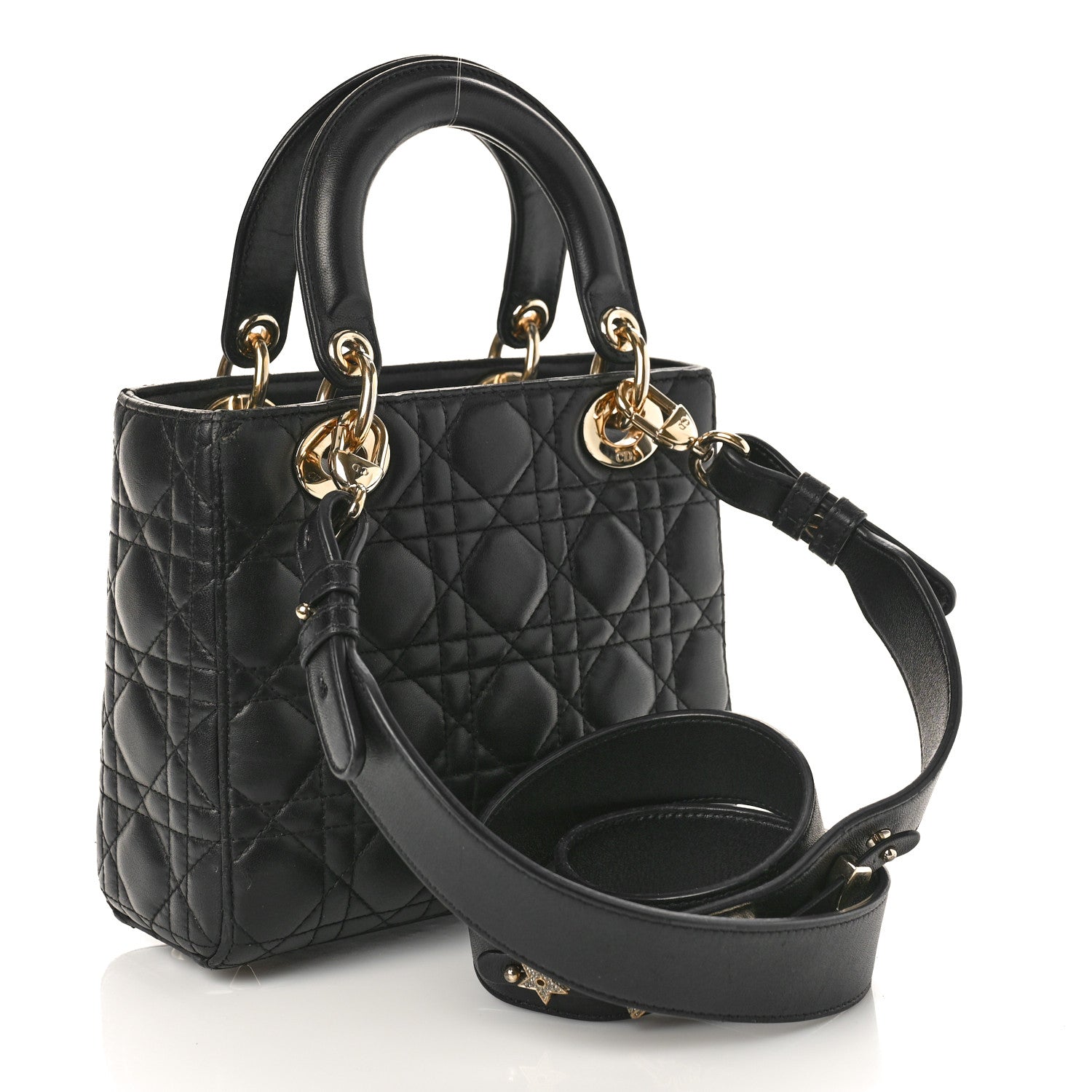 Christian Dior Lambskin Cannage Small My ABCDior Lady Dior Black 3 of 8