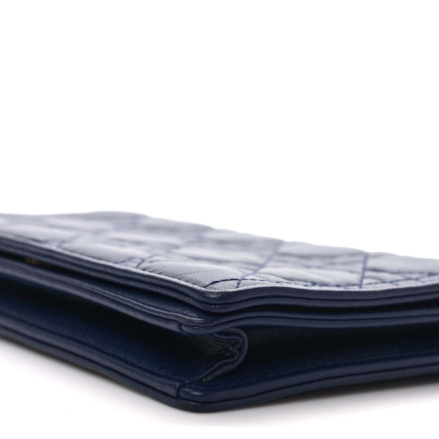Lambskin Cannage Lady Dior Pouch Navy
