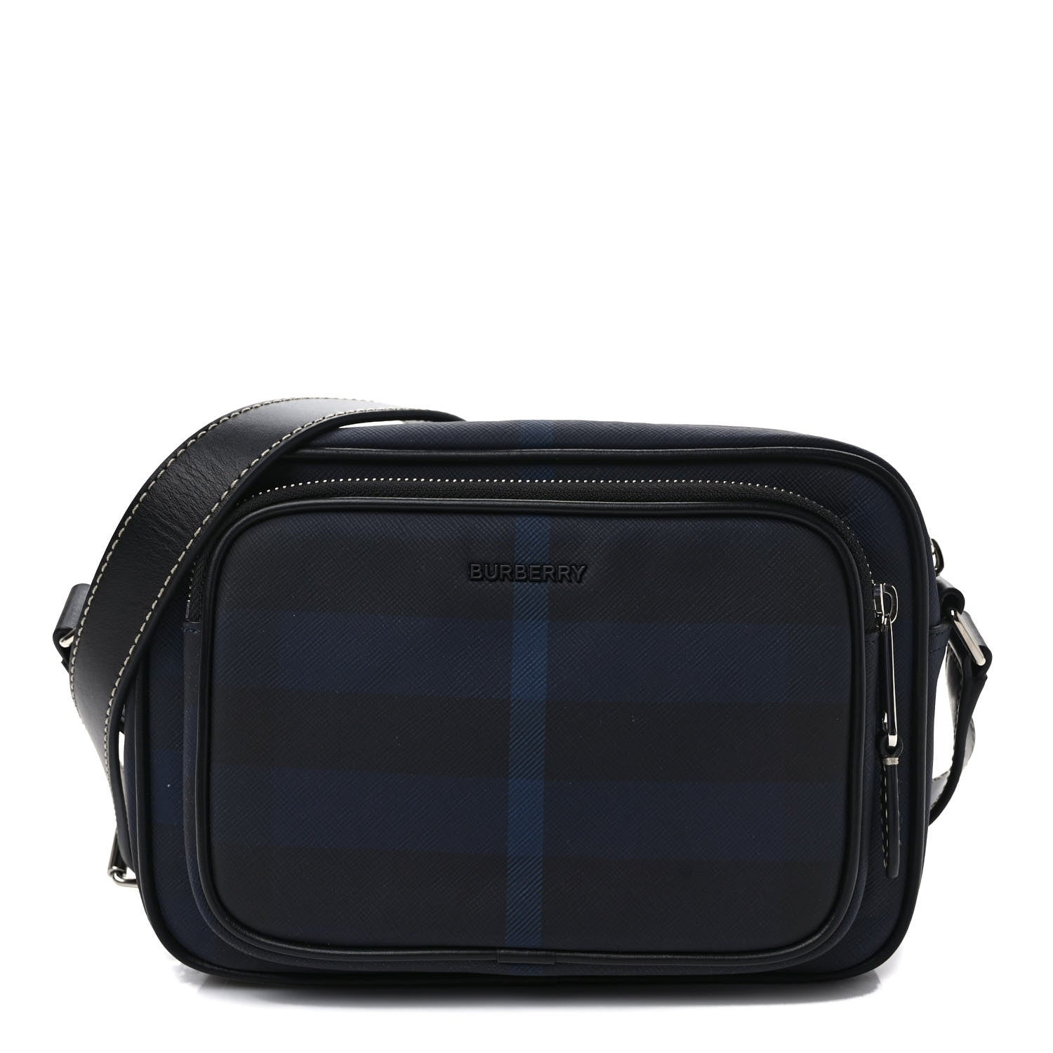 Burberry Canvas Check Paddy Messenger Navy Blue 1 of 9