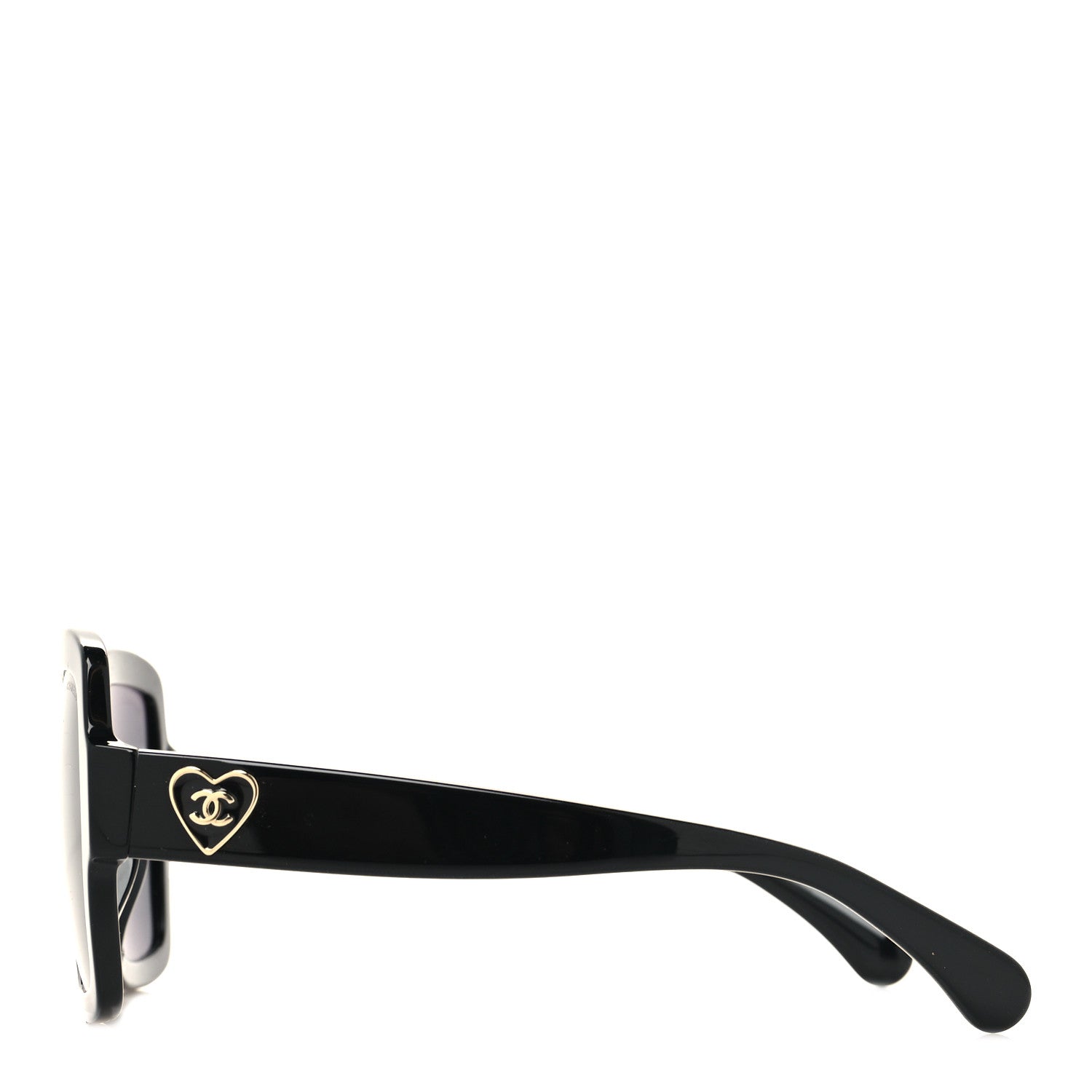 Chanel Acetate Square Heart Sunglasses 5479-A Black 3 of 8