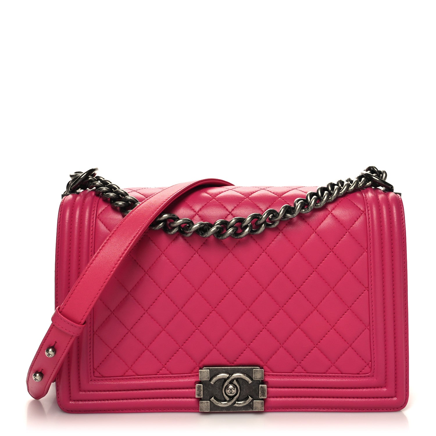 Chanel Lambskin Quilted New Medium Boy Flap Pink 1 of 12