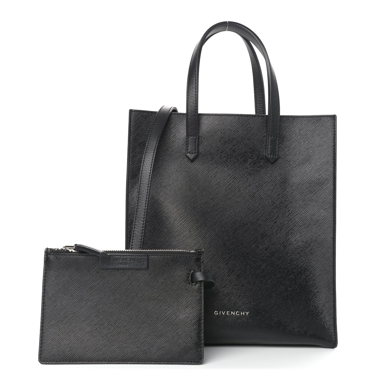 Givenchy Textured Coated Canvas Stargate Shopper Tote Black 3 of 9