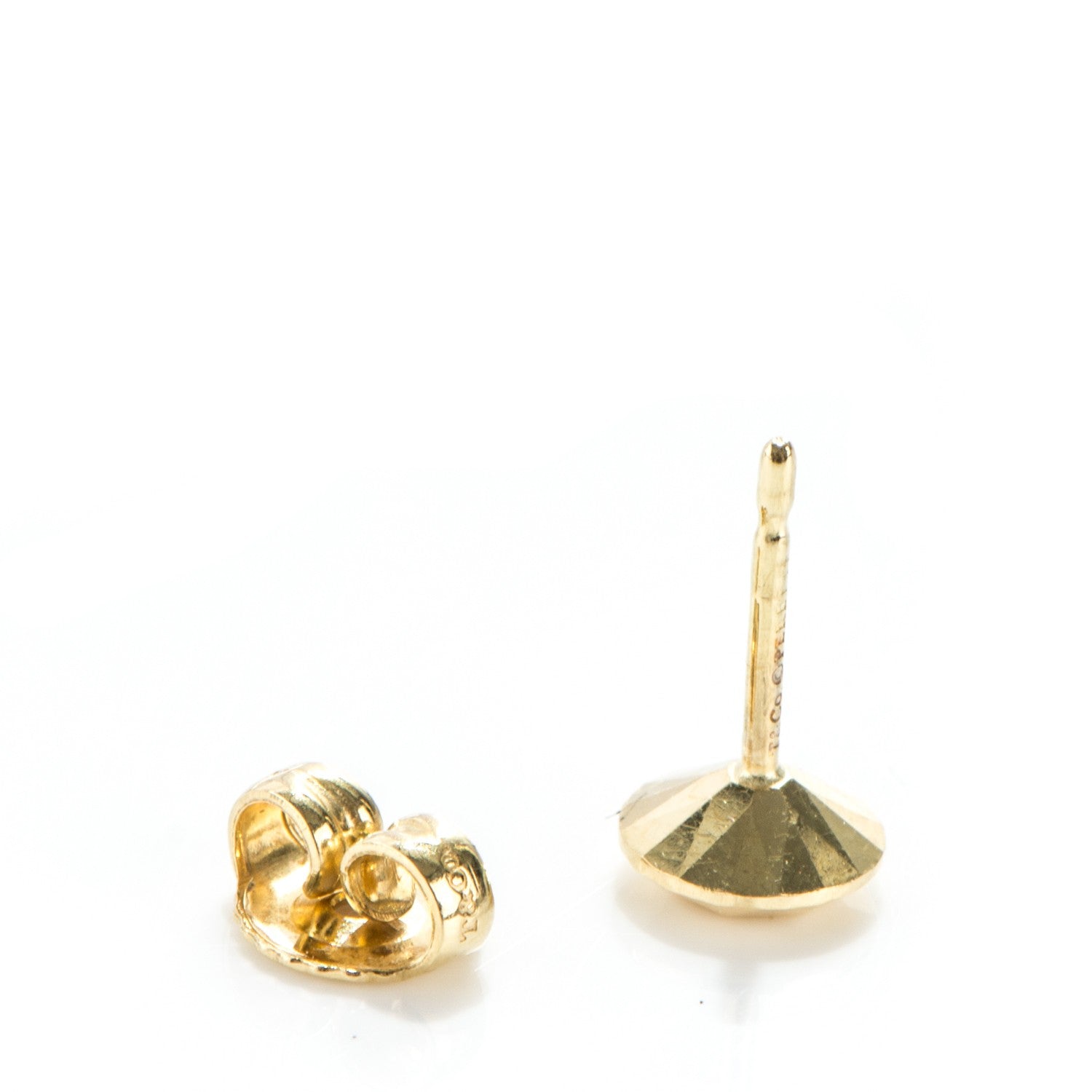 Tiffany 18K Yellow Gold Elsa Peretti Two Carat Faceted Earrings 4 of 5
