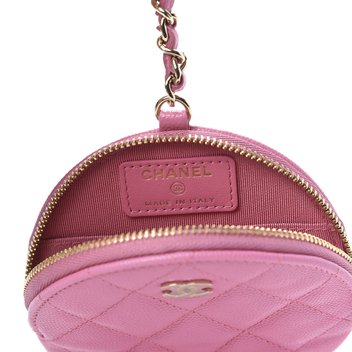 Caviar Quilted Coin Purse Pink
