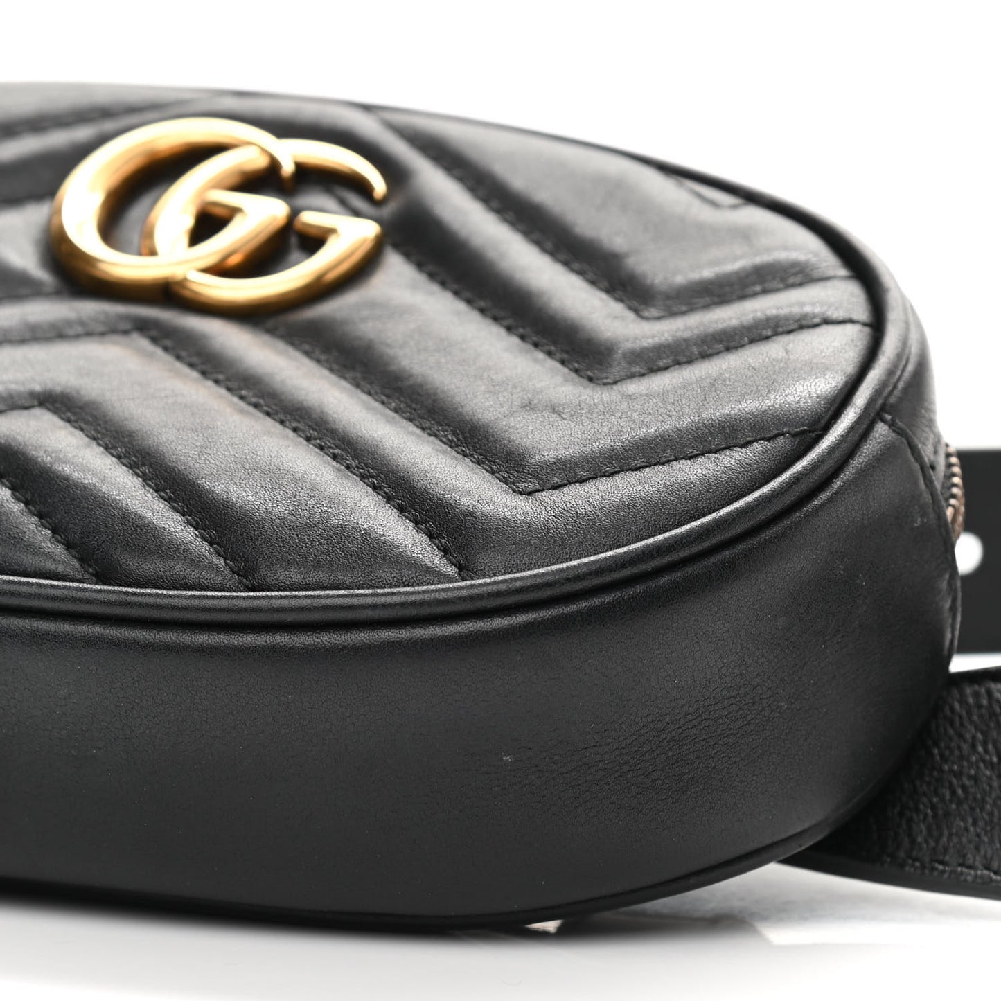 Calfskin Matelasse GG Marmont Belt Bag 85 34 Black