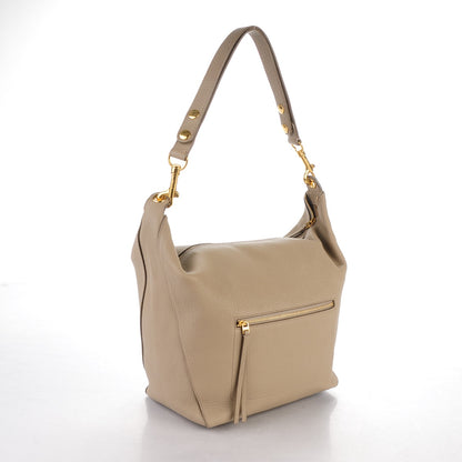 Celine Crisped Calfskin Suede Medium Zipped Hobo Dune 3 of 7