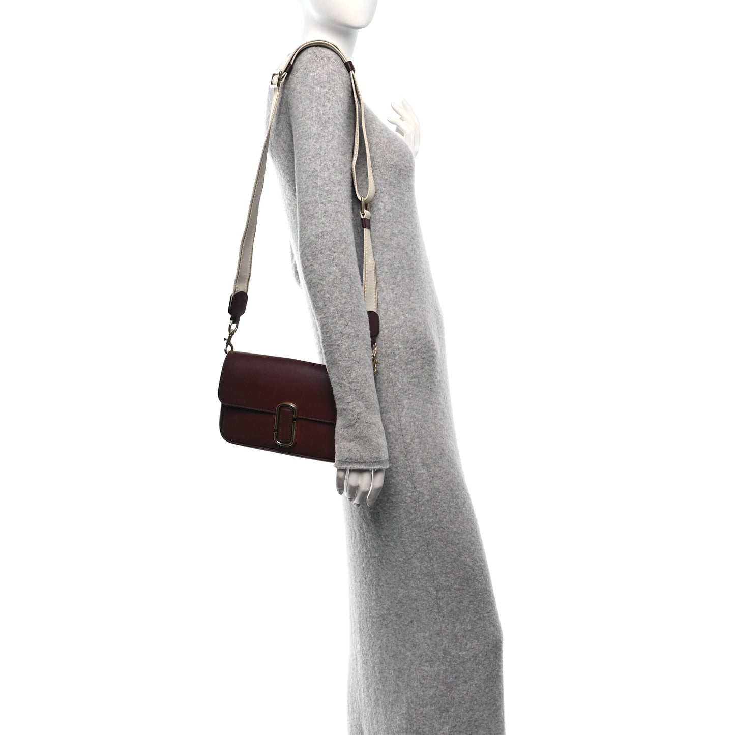 Calfskin The J Marc Shoulder Bag Burgundy