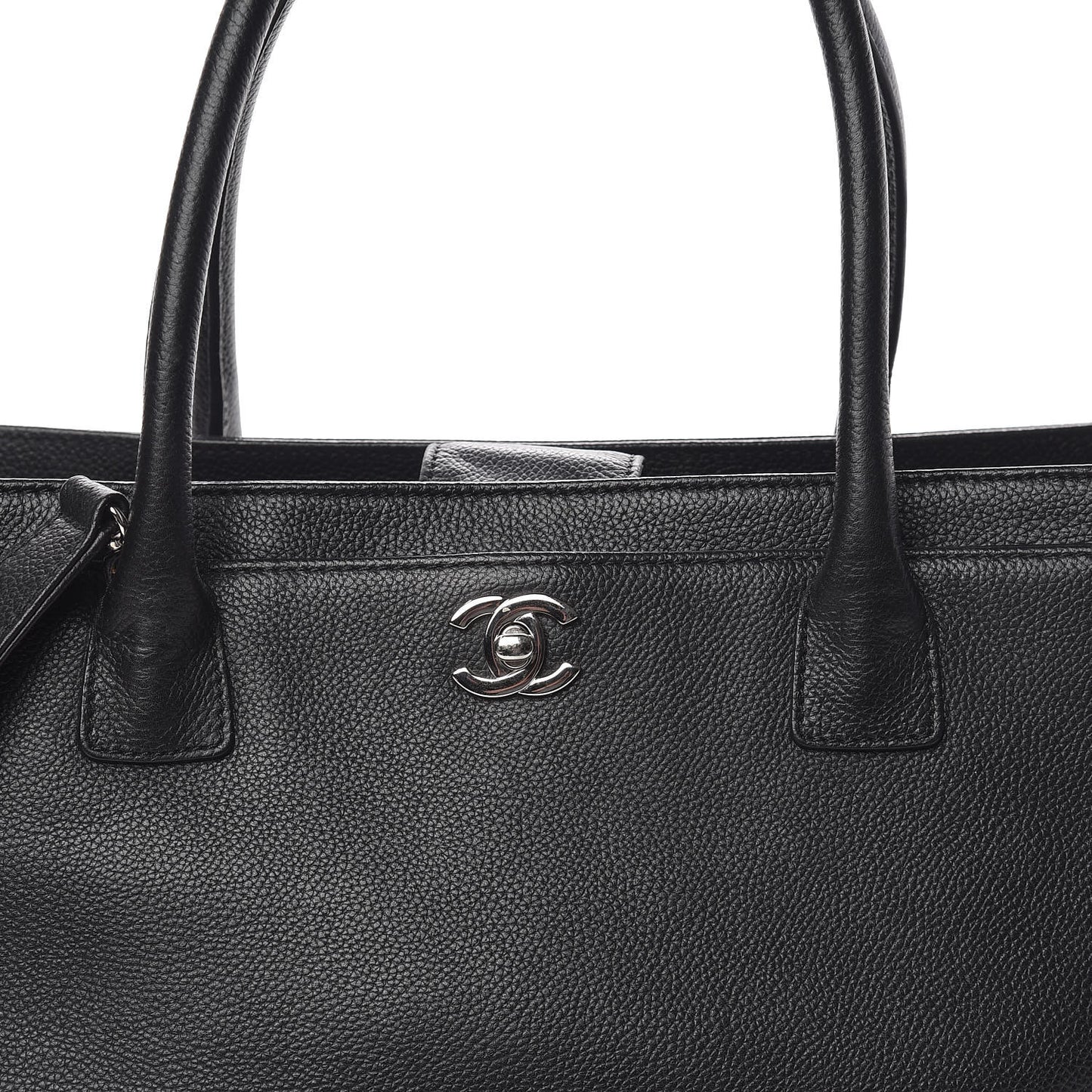 Calfskin Cerf Shopper Tote Black