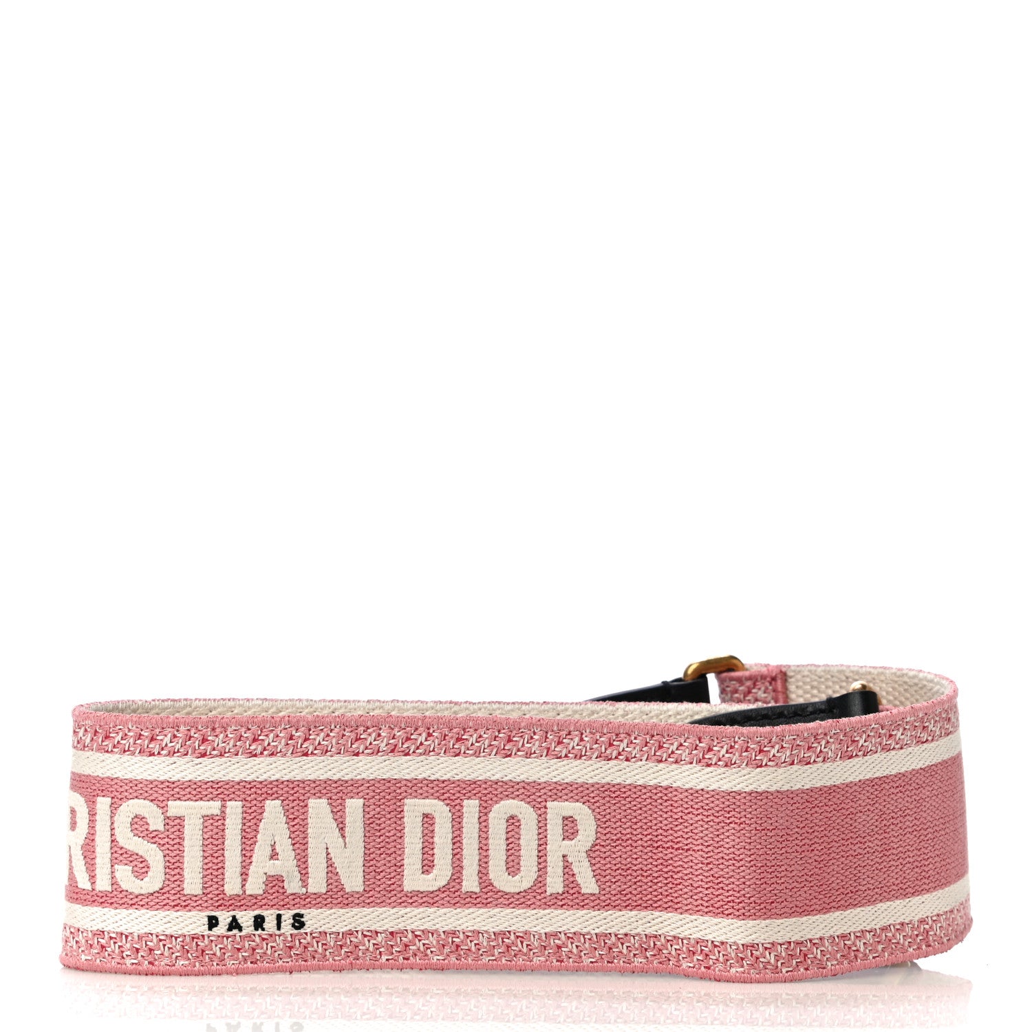 Christian Dior Canvas Embroidered Shoulder Strap Pink Multicolor 2 of 7