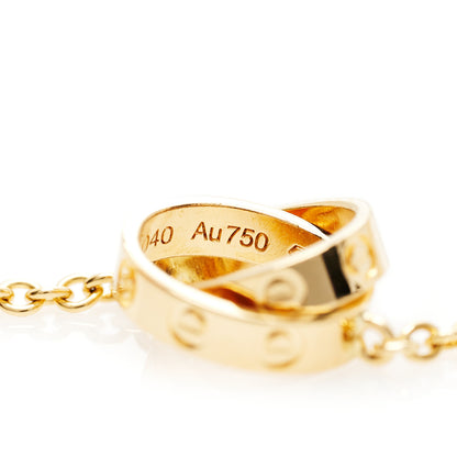 Cartier 18K Yellow Gold Interlocking LOVE Necklace 5 of 7