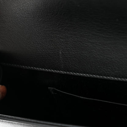 Saint Laurent Calfskin Monogram Large Belle De Jour Clutch Black 8 of 8