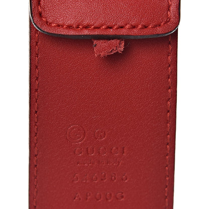 Gucci Moon Calfskin Interlocking G 37mm Belt 80 32 Vibrant Red 9 of 9