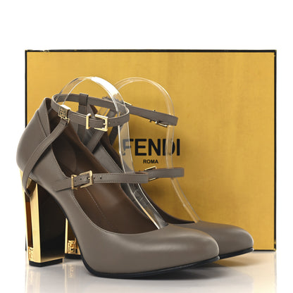 Fendi Vitello Delfina High Heel Pumps 40 Tortora 10 of 10