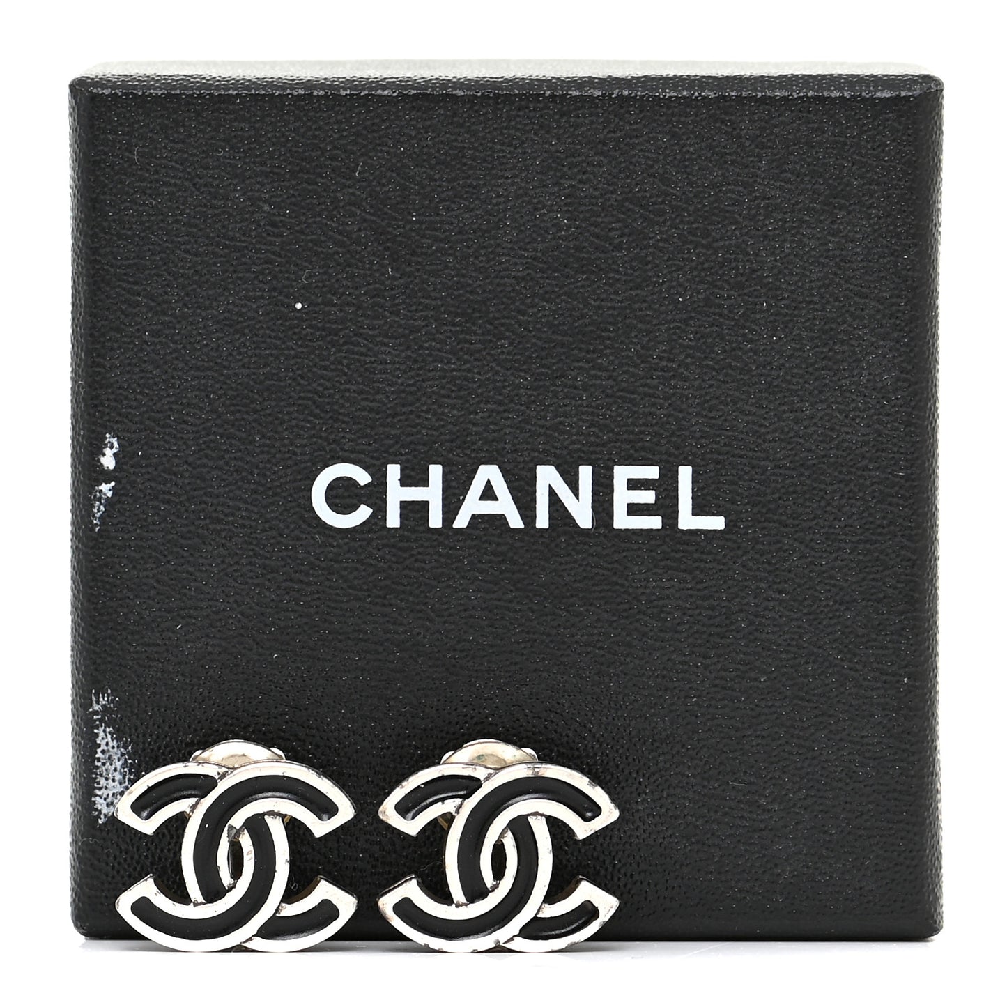 Ruthenium CC Clip On Earrings Silver Black