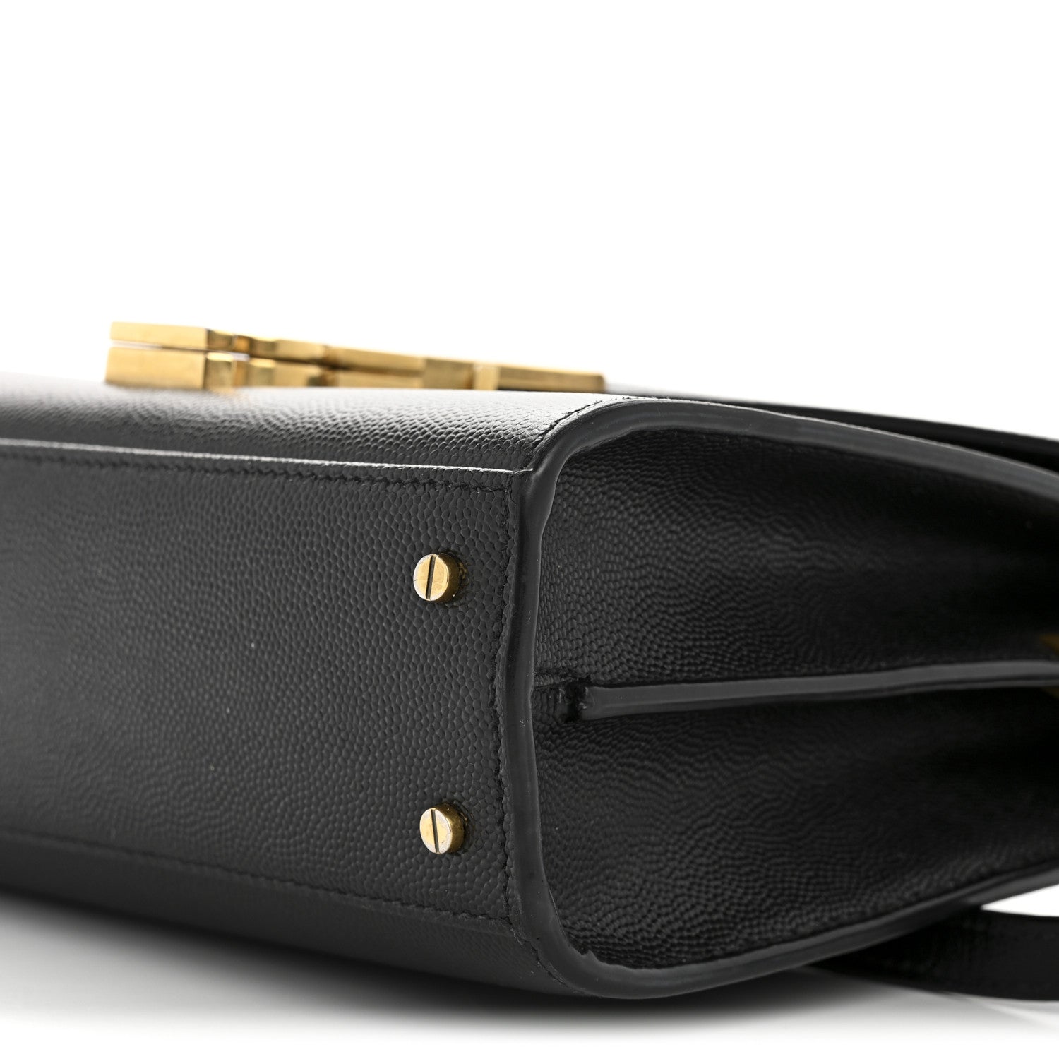 Saint Laurent Grain de Poudre Mini Classic Monogram Cassandra Top Handle Black 10 of 13