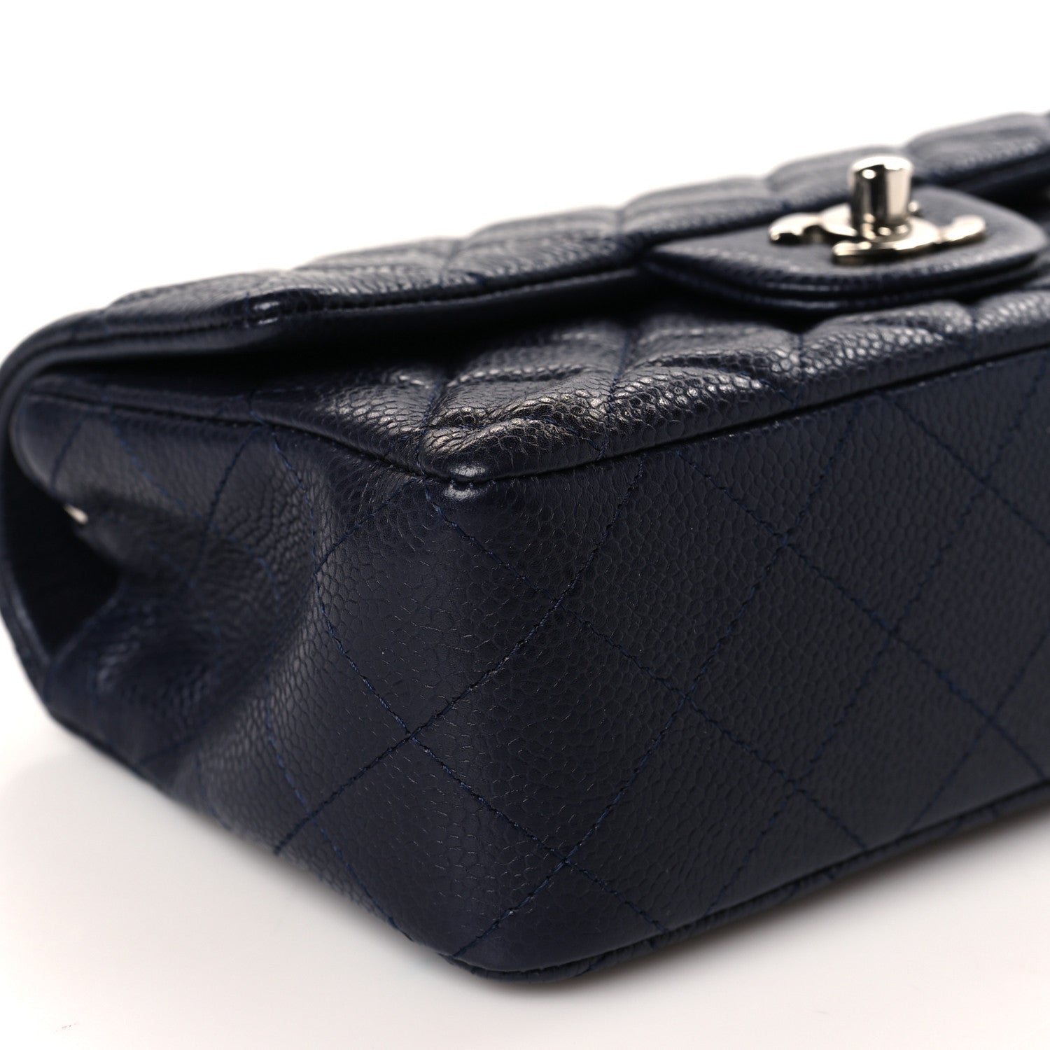 Chanel Caviar Quilted Mini Rectangular Flap Navy 7 of 8