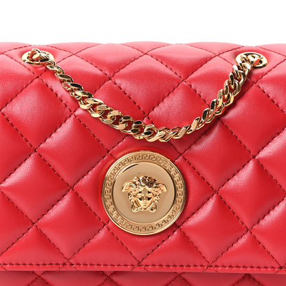Versace Nappa Quilted Medusa Chain Crossbody Red 8 of 10