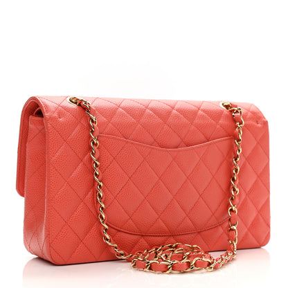 Chanel Caviar Quilted Medium Double Flap Light Red 3 of 10