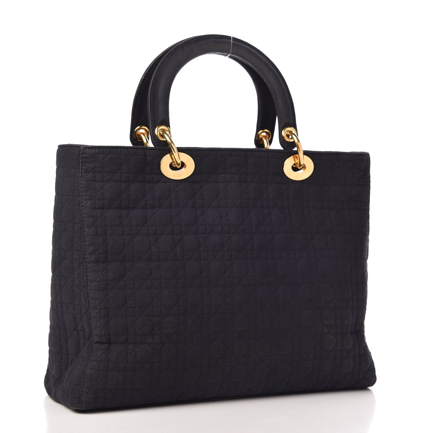 Nylon Cannage Large Lady Dior Black
