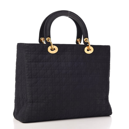 Christian Dior Nylon Cannage Large Lady Dior Black 3 of 11