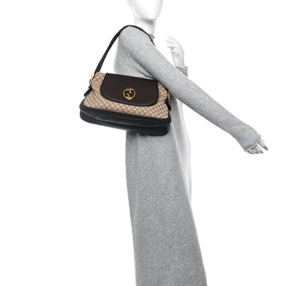 Gucci Diamante 1973 Medium Shoulder Bag Beige Ebony Cocoa 2 of 10