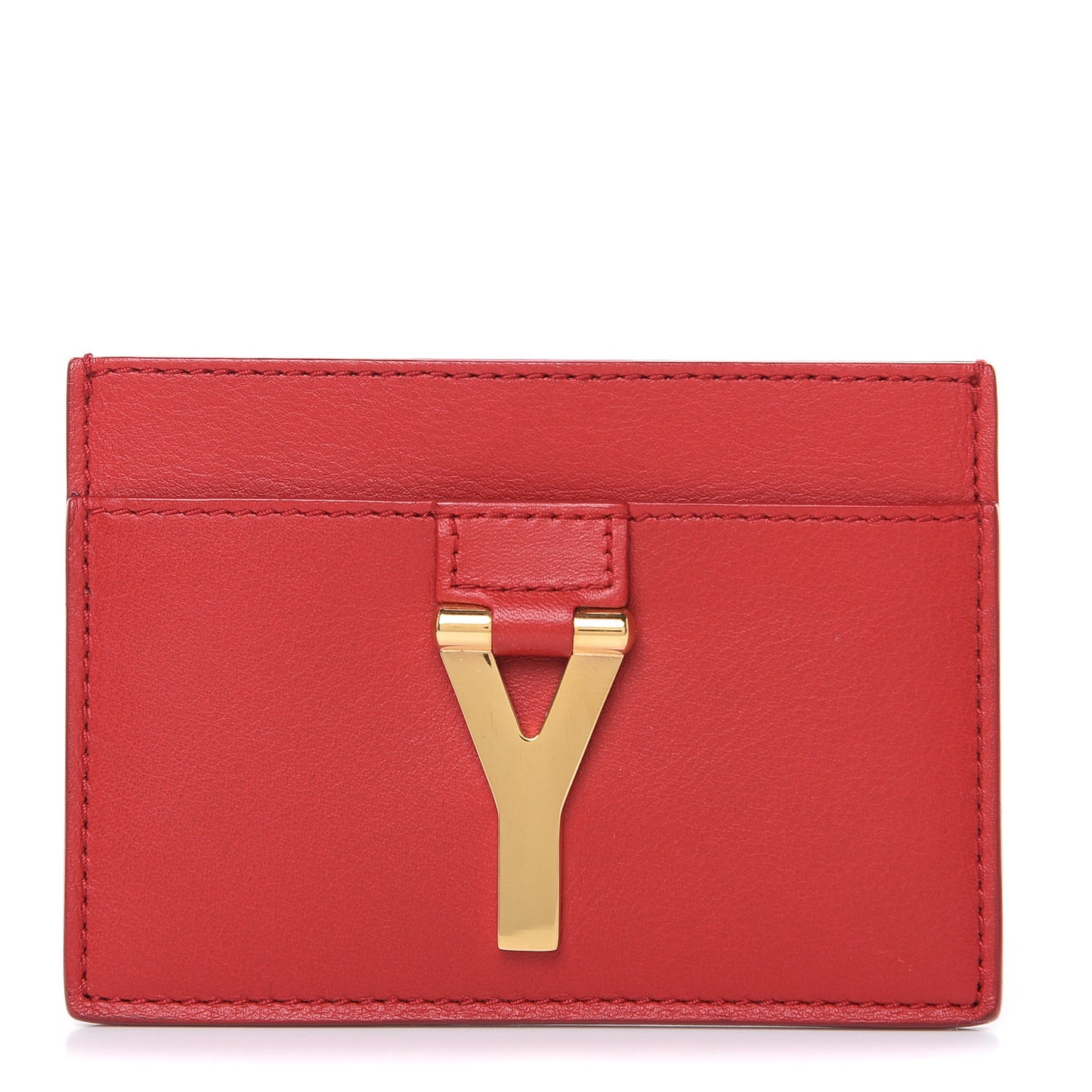 Calfskin Classic Y Wallet Red