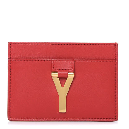 Saint Laurent Calfskin Classic Y Wallet Red 1 of 6