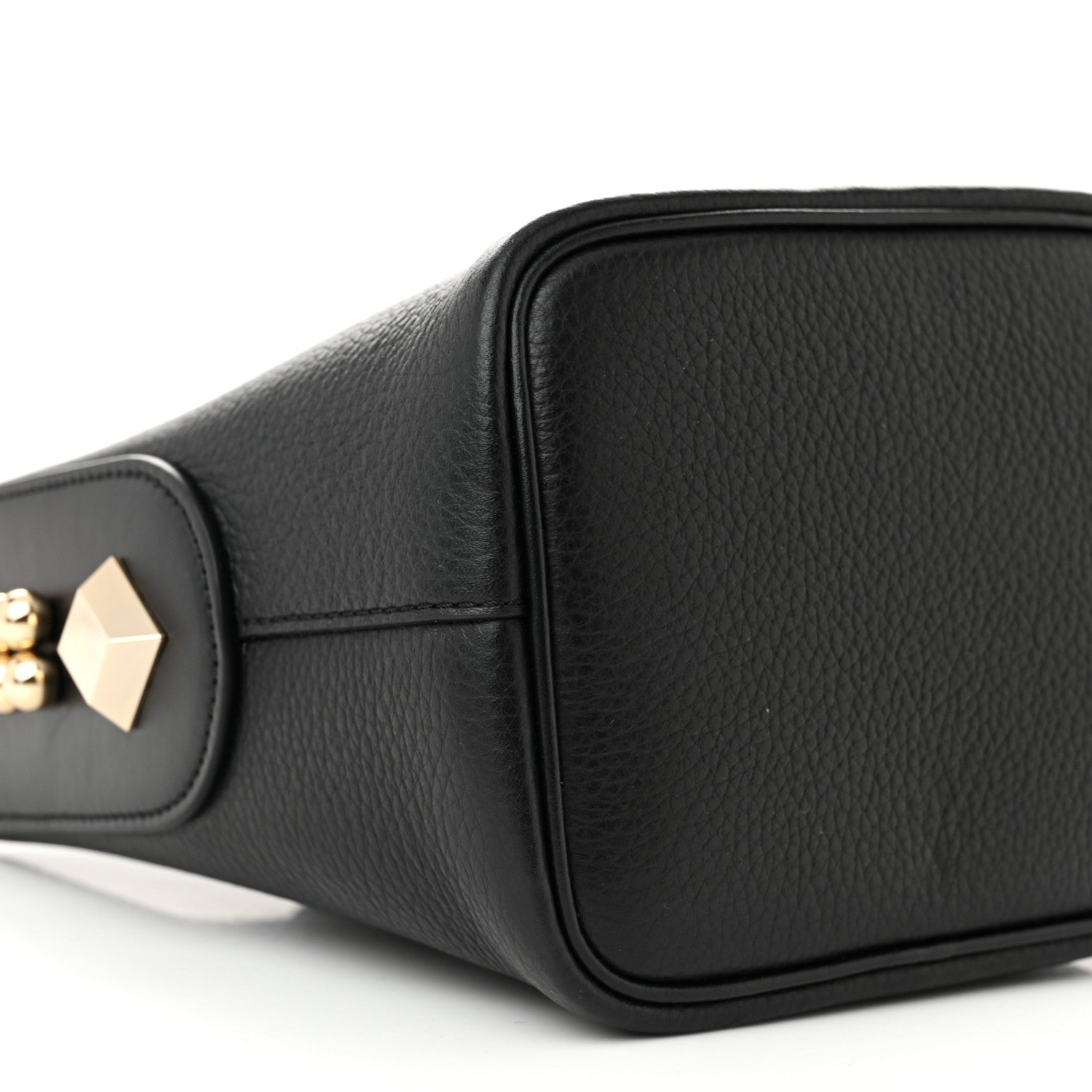 Christian Louboutin Grained Calfskin Mini Carasky Bucket Bag Black 8 of 9