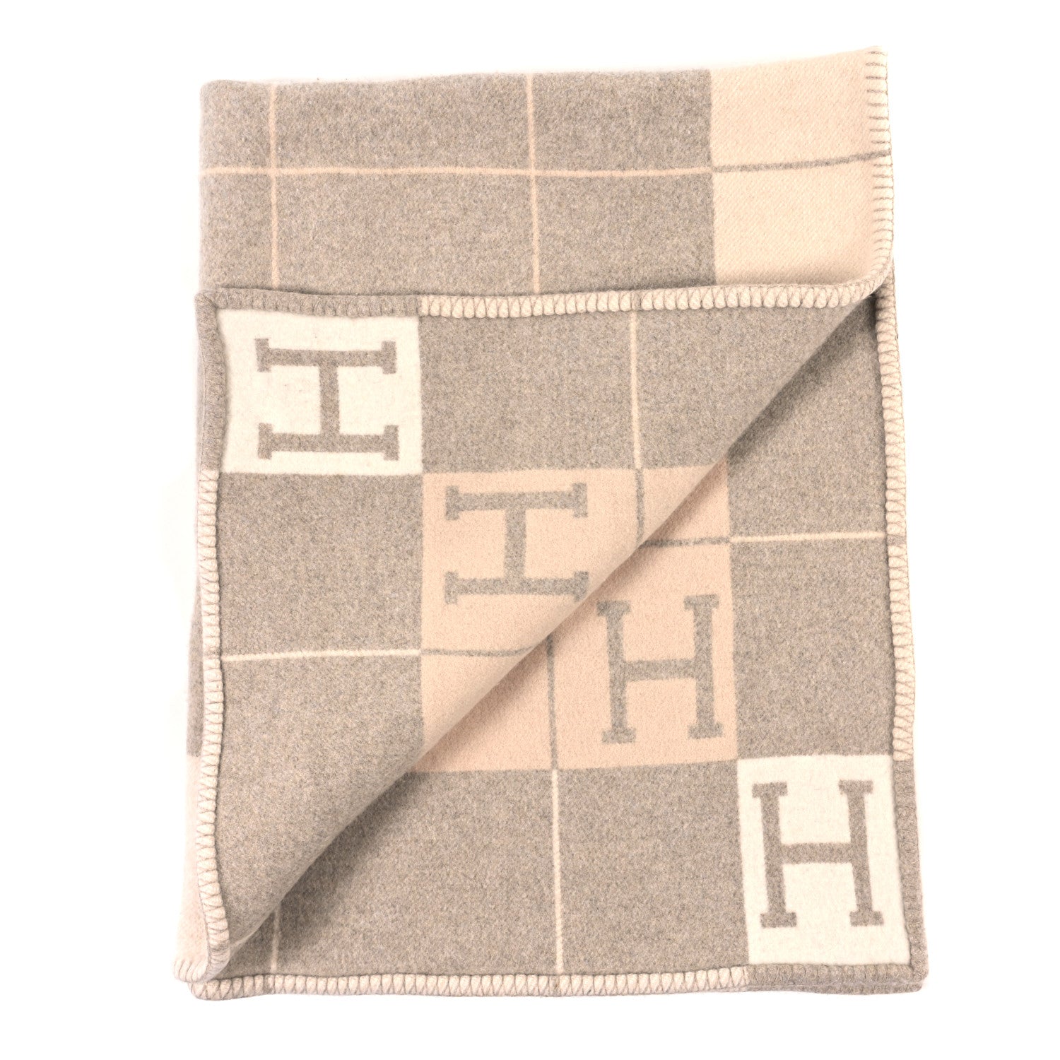 Hermes Wool Cashmere Avalon III Blanket Coco Camomille 2 of 3