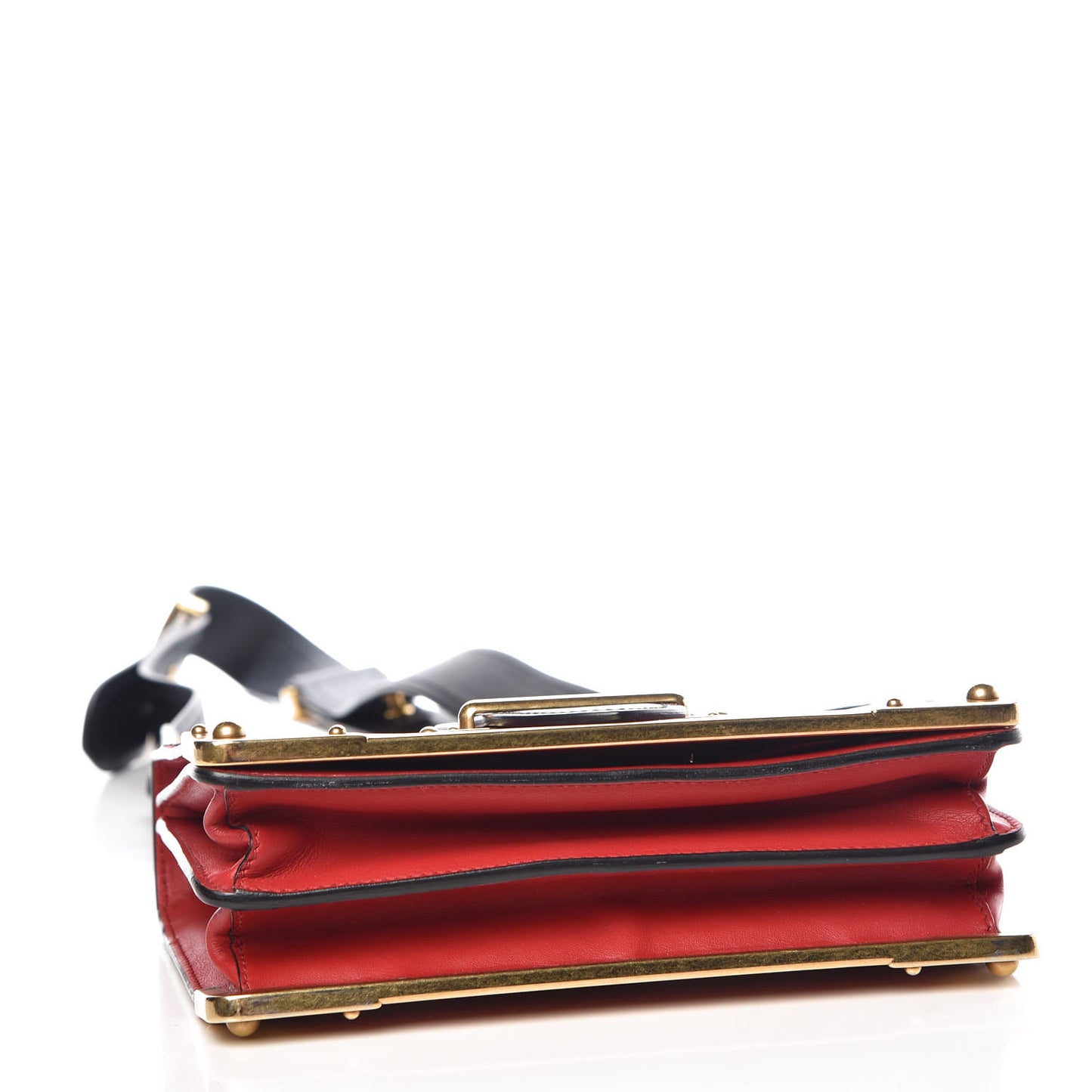 City Calfskin Saffiano Cahier Bag Fuoco Black