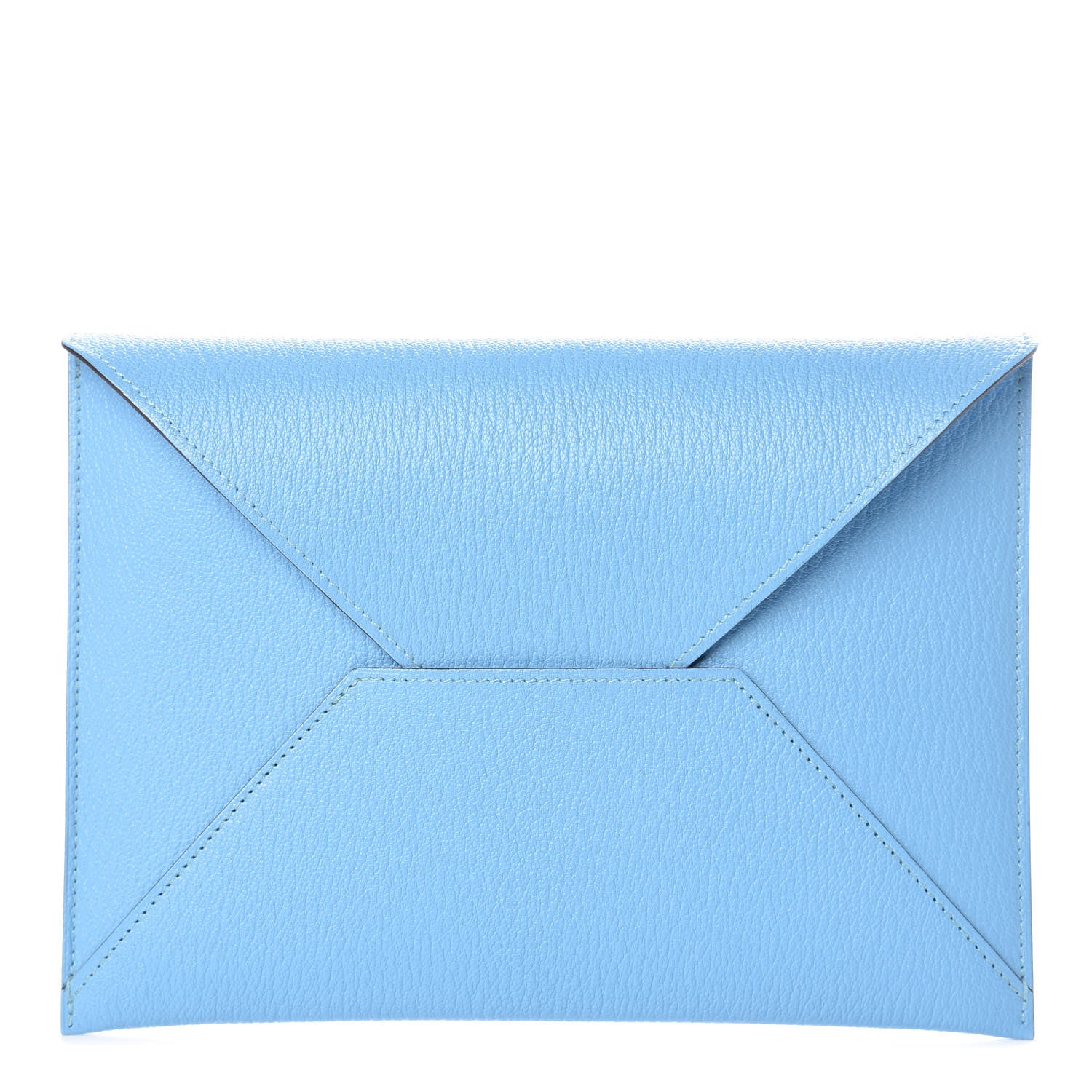 Hermes Chevre Envelope Trio Wallet Celeste Rose Lipstick Ambre 1 of 9