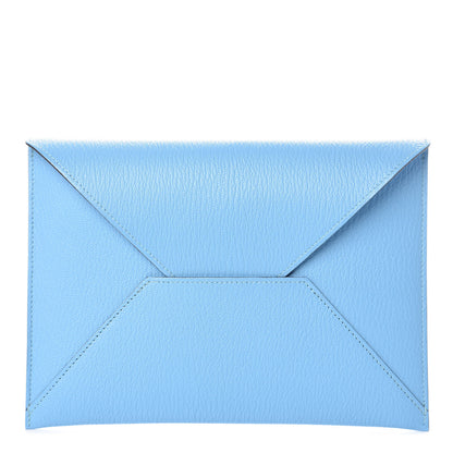 Hermes Chevre Envelope Trio Wallet Celeste Rose Lipstick Ambre 1 of 9