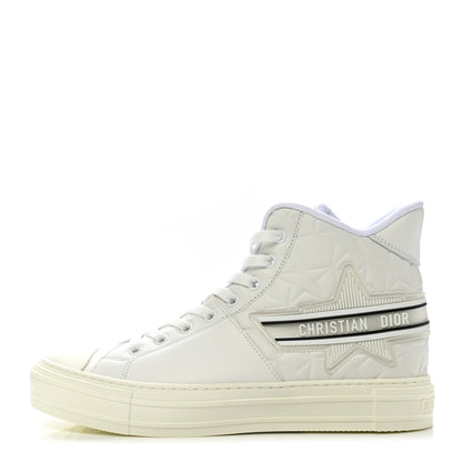 Christian Dior Etoile Embossed Dior High Top Sneakers 39.5 Snow White 1 of 9