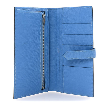 Hermes Epsom Bicolor Bearn Gusset Wallet Bleu Saphir Bleu Paradis 5 of 7