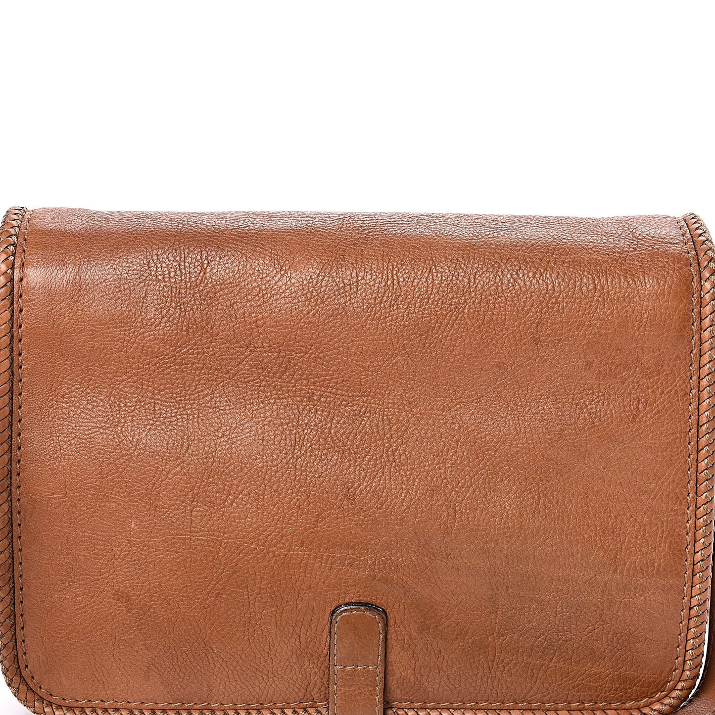 Grained Calfskin Medium Marrakech Flap Messenger Bag Brown